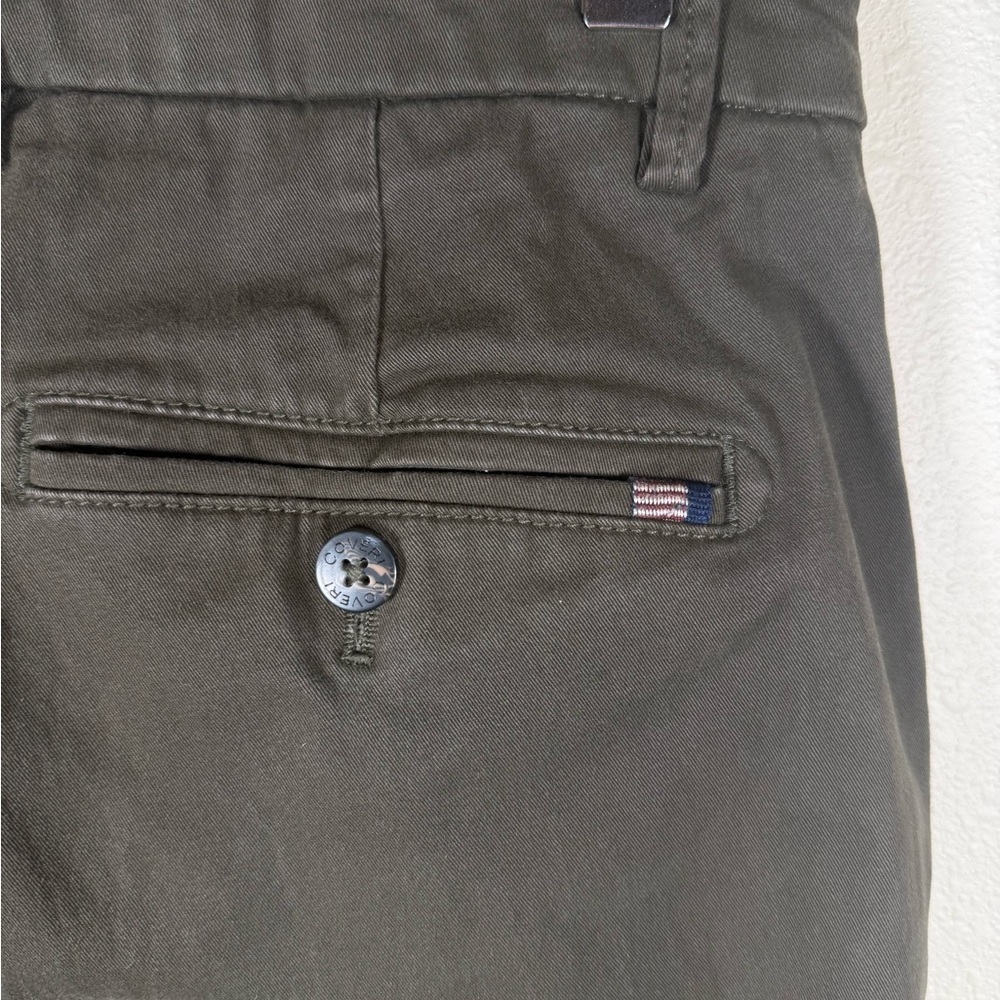 Coveri Tailored Green Men’s Chinos 30x29 Cotton Stretch Slim Fit Italy - Picture 3 of 13